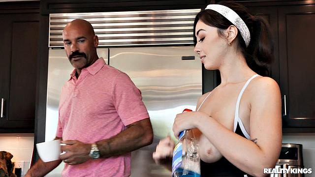 Sneaky Cheating With The Cleaner