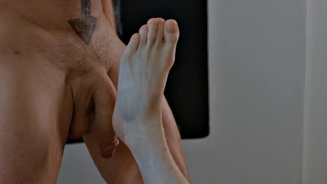 Dominant jock barebacks masked stud after deepthroat