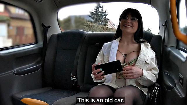 Cab lady enjoys fucking hardcore on nice dick after blowjob