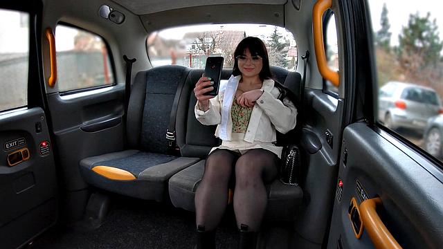 Cab lady enjoys fucking hardcore on nice dick after blowjob