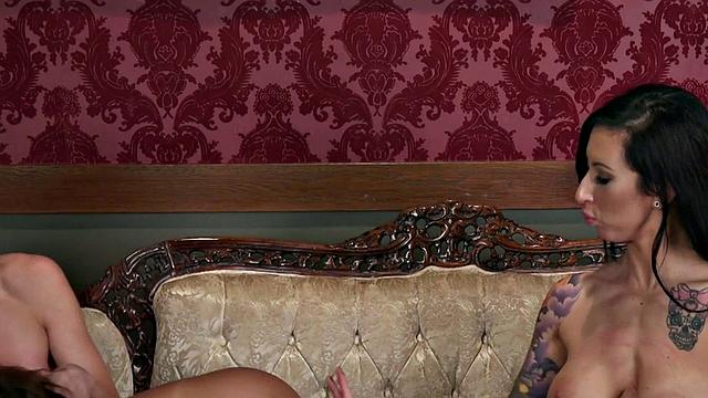 BDSM MILF analgaped by her BFFs in 3some with toy