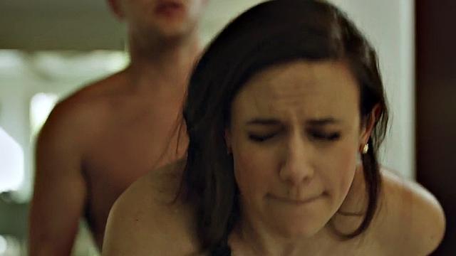 Sinful bigtitted stepmom rides stepson cock passionately