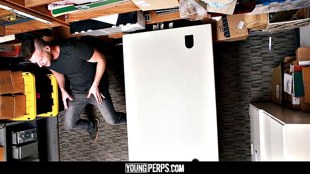 hot gay cop busts a suspect and gets his cock sucked in the interrogation room