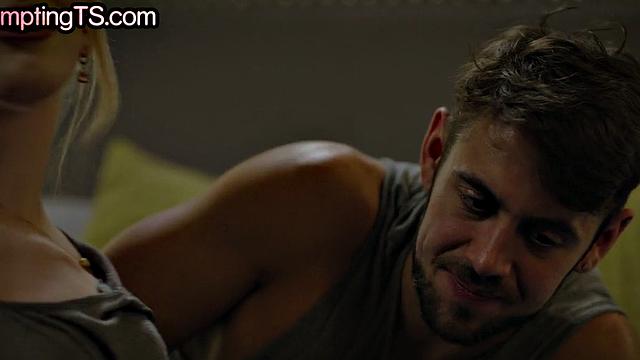 Skinny TS Tempts Bae Making Love with Her Boyfriend