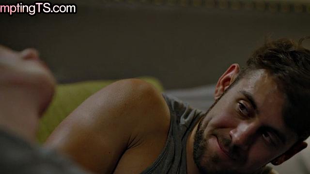 Skinny TS Tempts Bae Making Love with Her Boyfriend