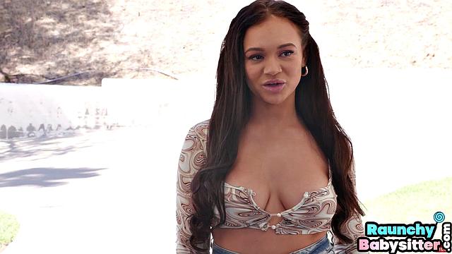 Big-titted nanny pounded in threesome by boss