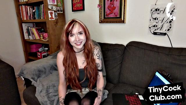 SPH domina humiliates small cocks from her laptop