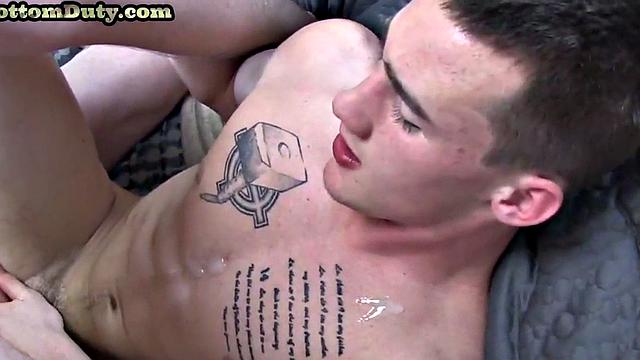 Military studs fuck each other in asshole orgy compilation