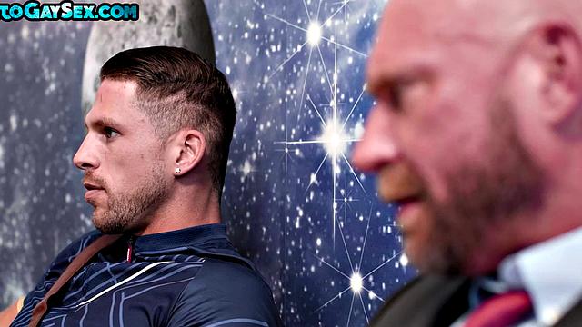 gay daddy rides athletic jock's cock at public place