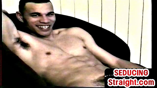 Vintage str8 stud gets HJ from horny guy