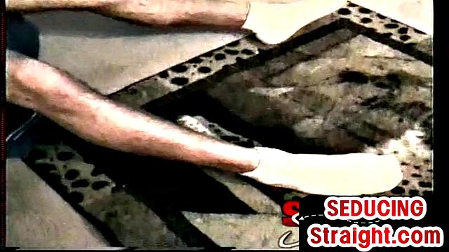 Vintage str8 stud gets HJ from horny guy