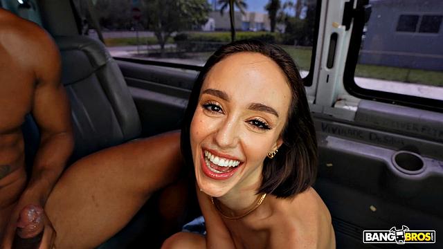 Christina Takes a Ride On Bus