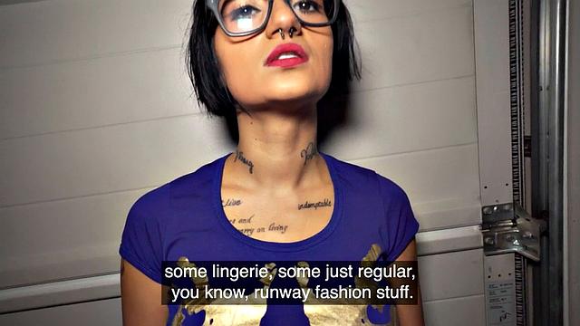 Public busty slut smashed in wet pussy by fucker