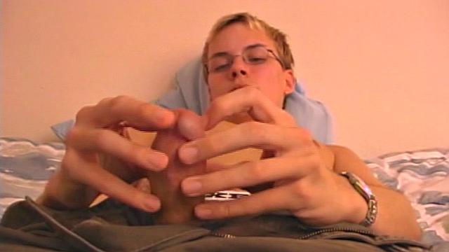 Cute 19 year old Gavin Thomas gets home from a hard day at university, and immediately gets comfortable on his bed to do some homework. But thoughts ofhot guys keep filling his mind, so he strips naked and starts stroking.
