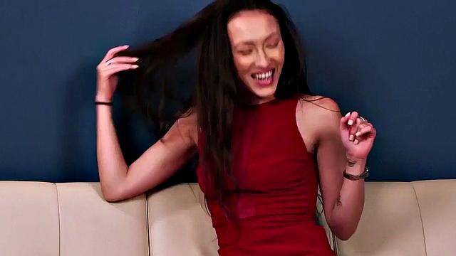 Voyeur British babe in dress and heels teases guy