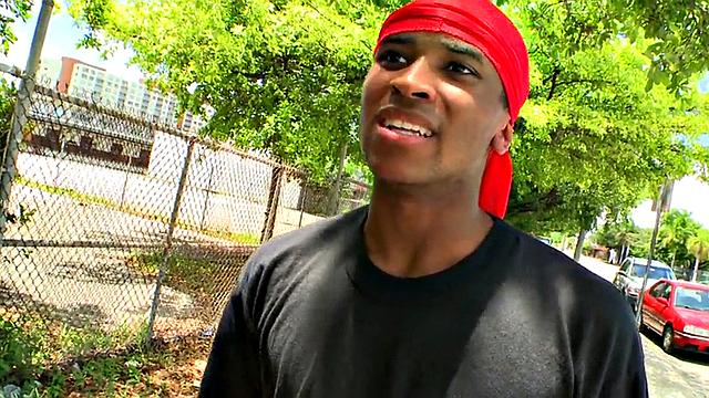 Black bottom picked up and fucked in doggystyle by white guy