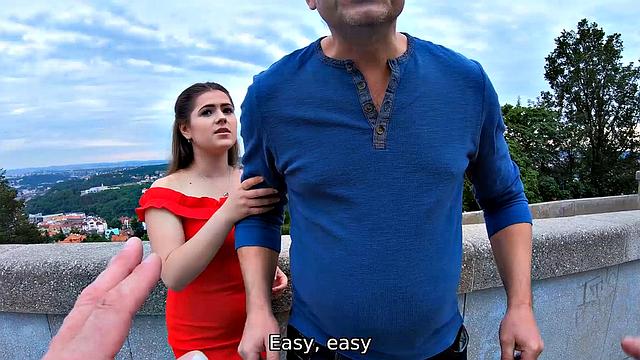 HUNT4K. Curvy girl gets properly nailed in front of her dad