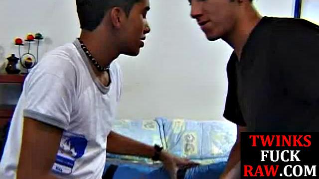 Amateur twink bred for cum exchange after ass licking