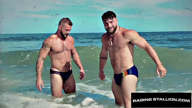 Hairy Hunk Flip Fucks Muscle - RagingStallion