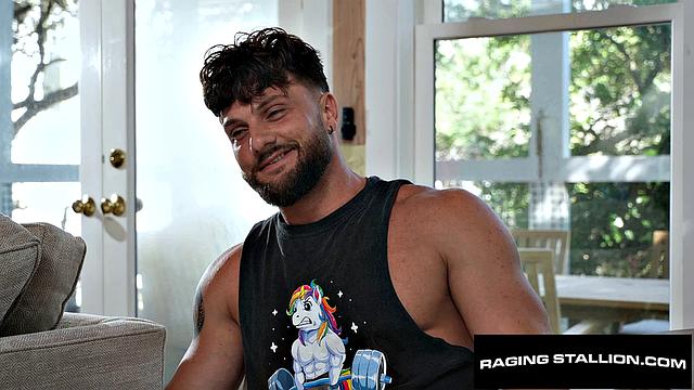 Hairy Hunk Flip Fucks Muscle - RagingStallion