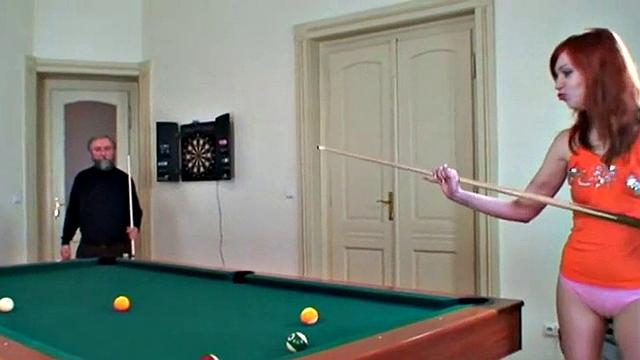 Teen sucking and riding grandpa's cock