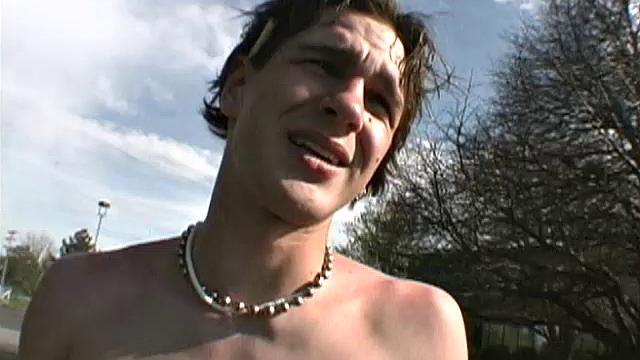 This 18 year old boy lets us watch as he strips naked, takes a shower and then hops pn the bed to jerk off. There, he grabs his big dick and starts stroking.