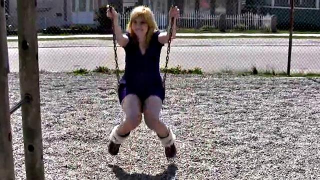 Dirty teen sucks on hard cock outdoors in the woods