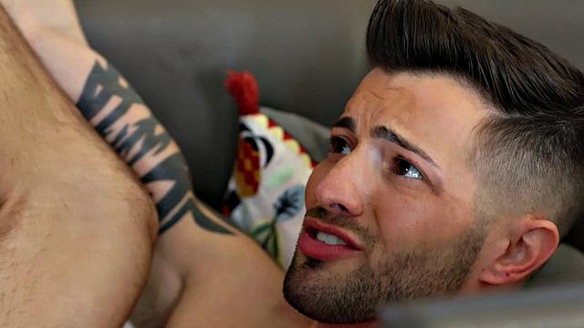 Black muscled jock barebacks handsome after cocksucking