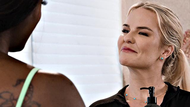 ALL GIRL MASSAGE - Wild Massage Turns Into Lesbian Scissoring Fun With Vic And Ana Foxxx