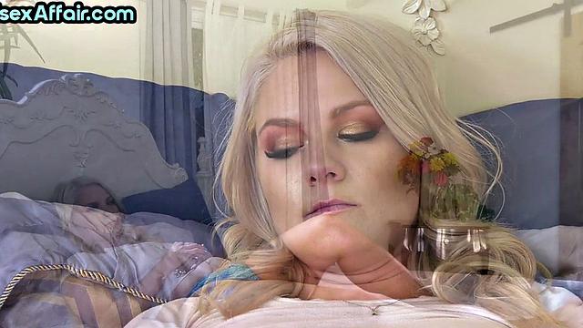 Bisex blonde pleasuring 2 guys