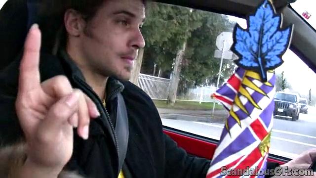 Hot Babe Kisses BF In Public And Rides Him