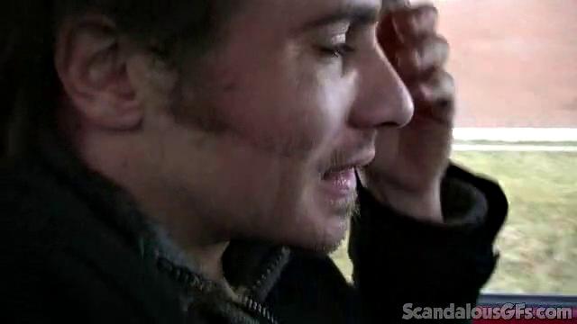 Hot Babe Kisses BF In Public And Rides Him