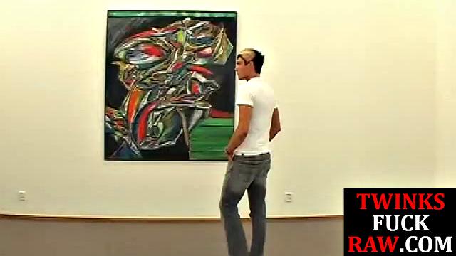 Amateur twink fingered before bareback for cum in mouth