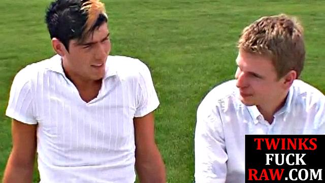 Amateur twink fingered before bareback for cum in mouth