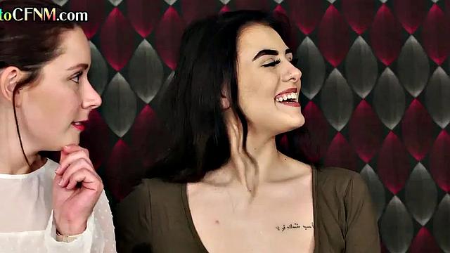 CFNM British ladies give BJ in femdom group action