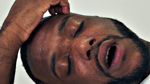 Hairy black hunk rimmed and anally fisted by BF