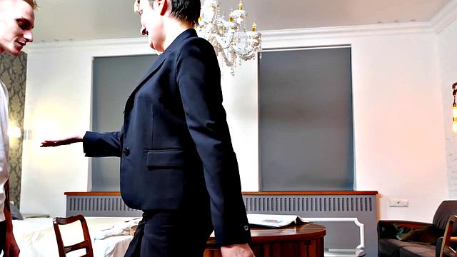 TUTOR4K. Strict tutor doesn't mind quick sex with new