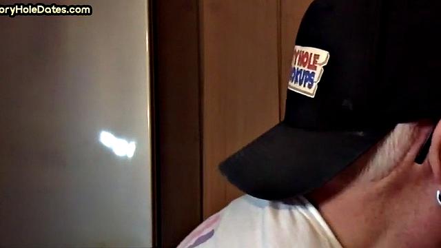 BJ gloryhole DILF sucks in closeup homemade video