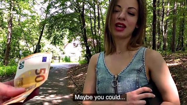 Pickedup petite eurobabe blowing before sex in spoon position