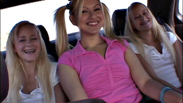 Milton babes lick nipples in POV threesome scene