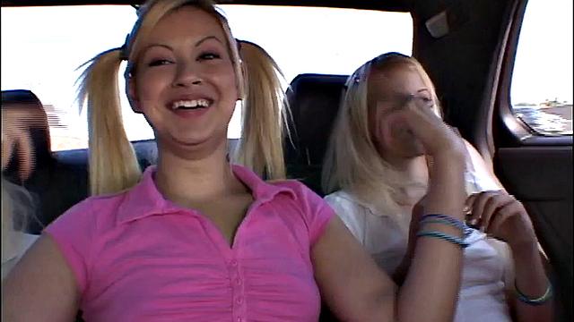 Milton babes lick nipples in POV threesome scene