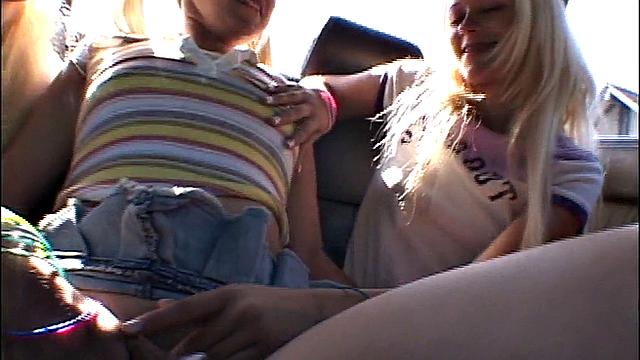 Milton babes lick nipples in POV threesome scene