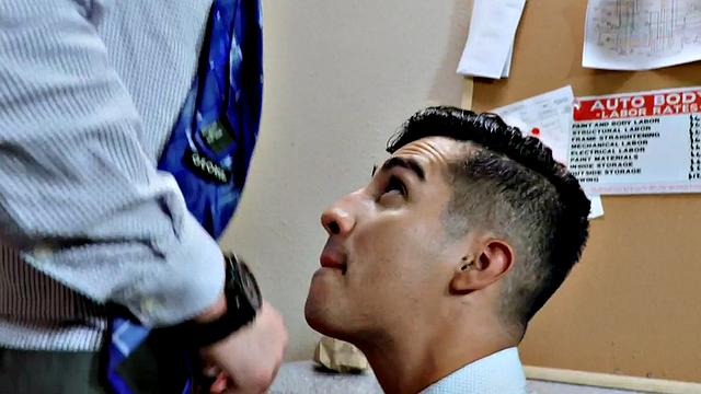 Office stud cums on colleague after being bareback fucked on pause