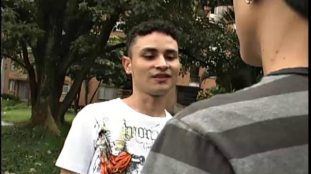 Skinny and smooth twinks Raul and Omar hook up for an afternoon bareback romp. Cute Latin boys quick to strip naked and go after each other's uncut cock. Lots of dick sucking and ass rimming gets boys ready for the main event.