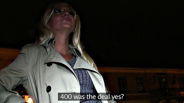 Desperate Blonde Shows Tits And Pussy For Fame