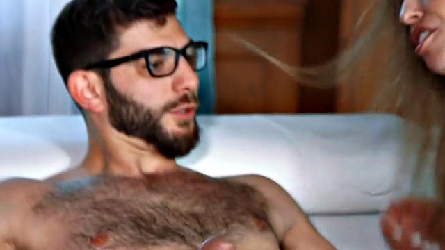 Hairy anal babe in sexy lingerie gets fucked in ass