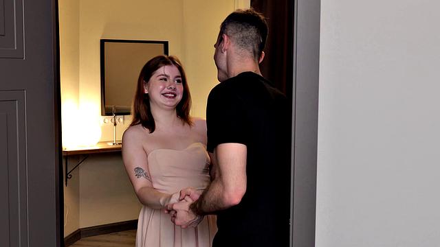 Teeny Lovers - Rebeca Fox - Redhead reverse cock ride