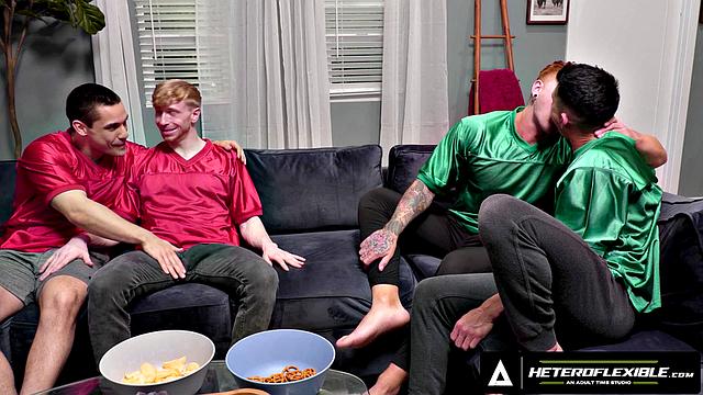 HETEROFLEXIBLE - Horny Frat Boys Reward Themselves With Wild Train After Football Night