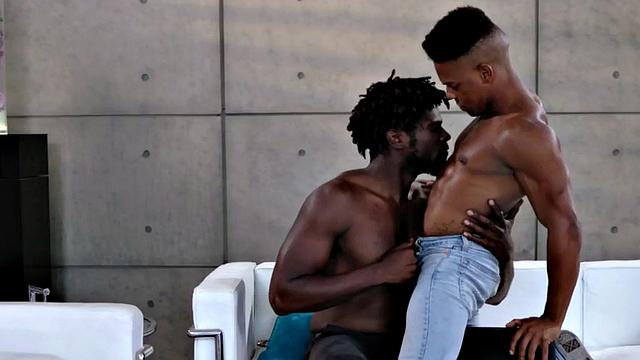 Dirty black gay smashed in ass by perverted fucker