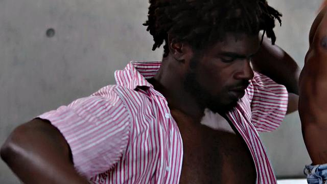 Dirty black gay smashed in ass by perverted fucker